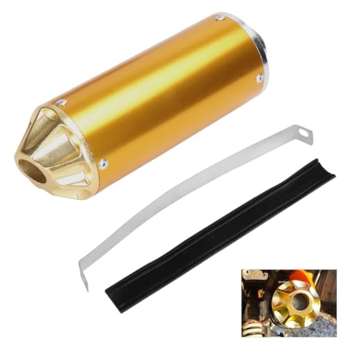 Cylemoto 28mm Exhaust Muffler Silencer Pipe 1.1" for CRF50 XR50 KLX Coolster SSR Thumpstar TTR YCF Lifan Apollo 50cc 70cc 90cc 110cc 125cc Pit Trail Dirt Bike Mini Bike Motorcycle Motocross Parts Gold - Image 1