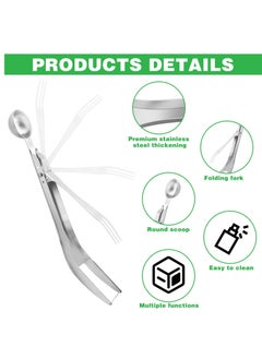 Excefore 2Pcs Watermelon Cutter, Stainless Steel Watermelon Slicer 3-In-1 Fruit Slicer Portable for Home Party Watermelon Cutter Slicer Tool, Thicken Stainless Steel Fruit Cutter Watermelon Slicer Cutter Tool  - Image 3