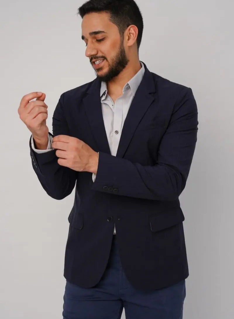 JACK & JONES Men’s Slim-Fit Tuxedo Formal Blazer Blazer in Navy  - Image 2