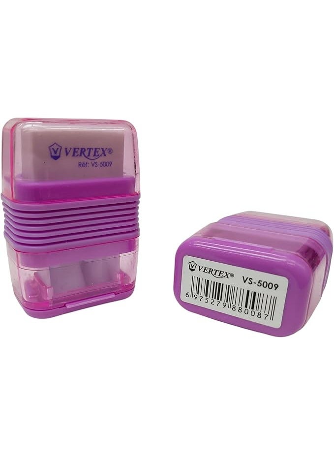 Vertex Accordion Sharpener With Eraser - Purple
