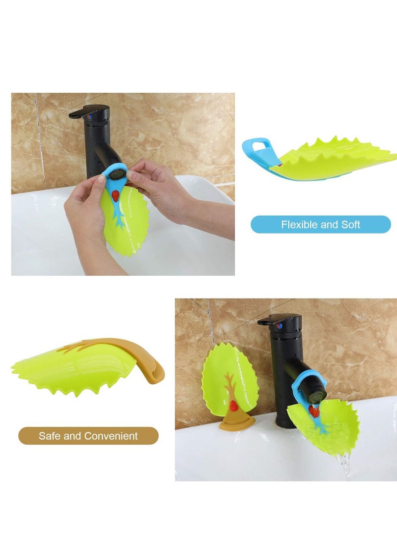 سيوسي موسعات صنبور للأطفال، مساعد غسل اليدين للأطفال الصغار، موسع صنبور حمام الأطفال، عبوة من قطعتين. - Image 5