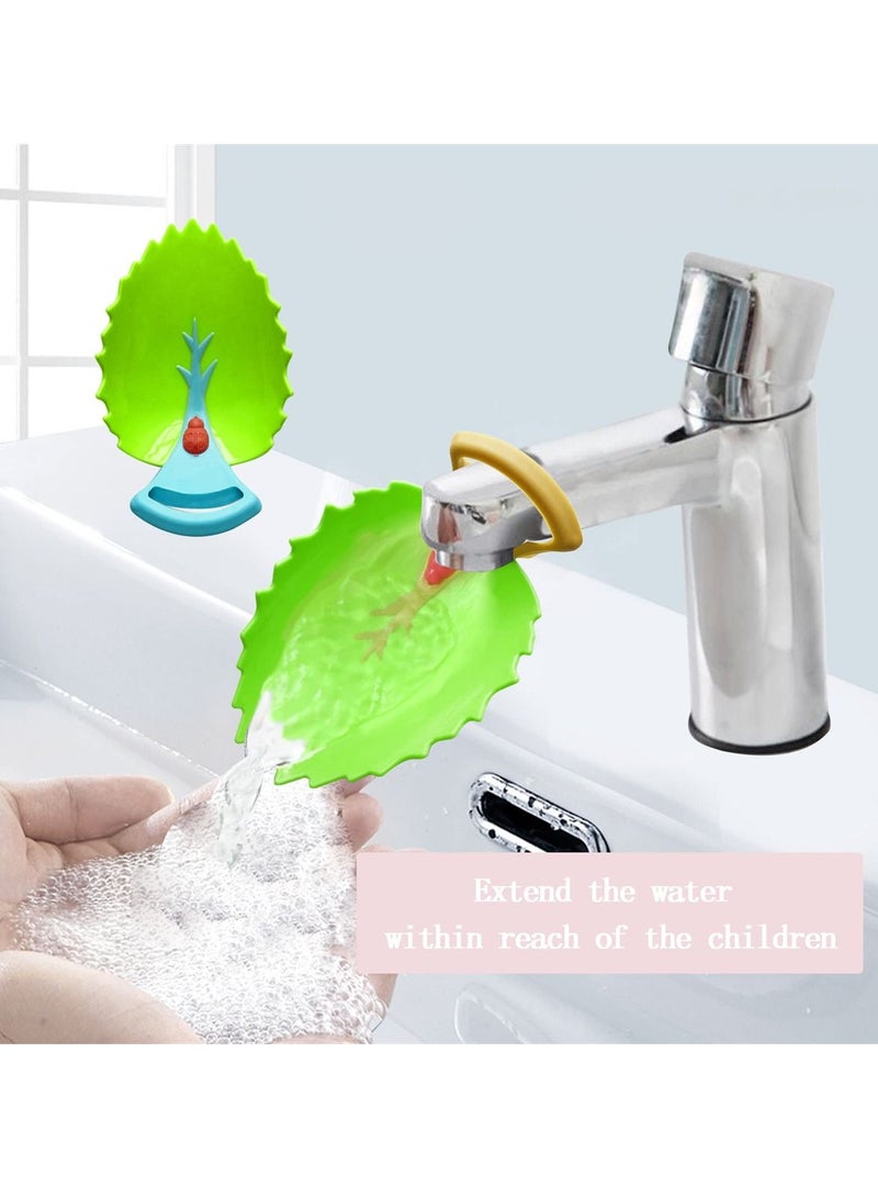 سيوسي موسعات صنبور للأطفال، مساعد غسل اليدين للأطفال الصغار، موسع صنبور حمام الأطفال، عبوة من قطعتين. - Image 2
