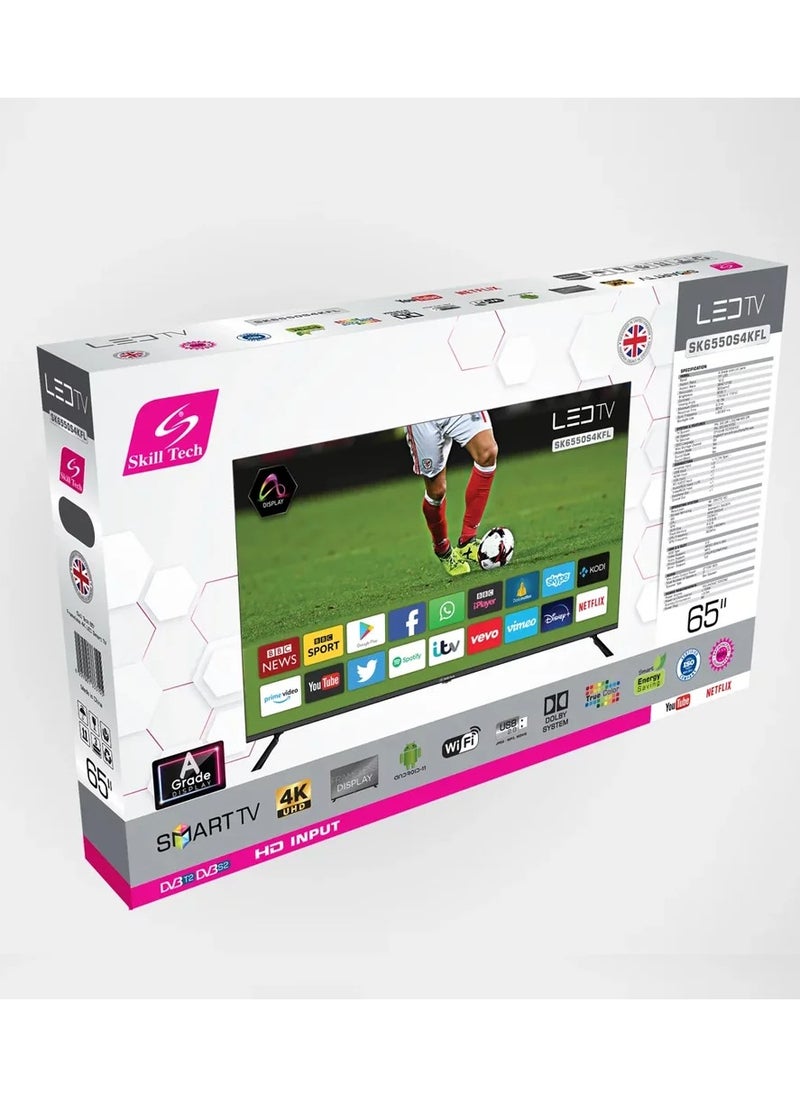 Skill Tech Skill Tech SK6550S4KFL  sleek and advanced 65 Inch SMART FRAMELESS 4K UHD LED TV  - Image 4