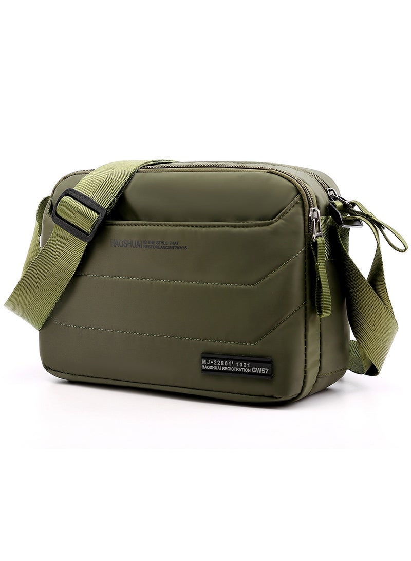 Haoshun Qiccijoo Messenger Bag Small Crossbody Bags Shoulder Bag for Men or Women Sling Bag Travel Bag for Work Business Satchel Bags PurseGreen - Image 1