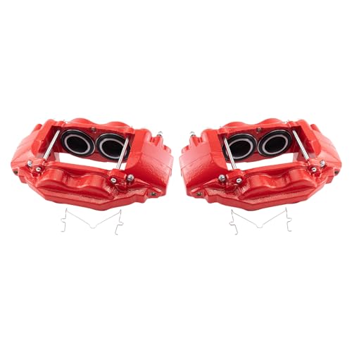 TRQ Front Brake Caliper Set Compatible with 2008-2015 Toyota Sequoia 2007-2015 Tundra - Image 2