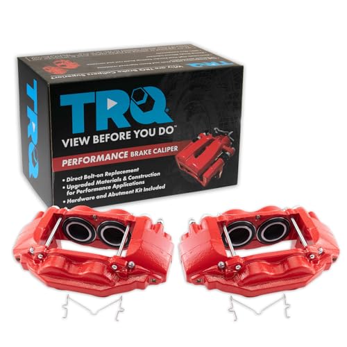 TRQ Front Brake Caliper Set Compatible with 2008-2015 Toyota Sequoia 2007-2015 Tundra - Image 1