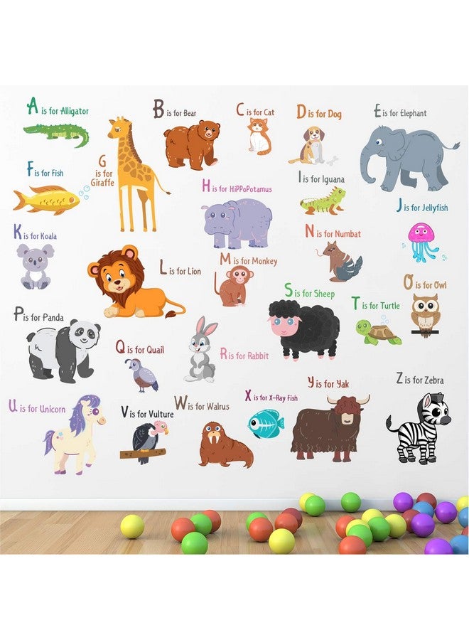 StickMe 'Animal Alphabets N Baby - Kids - Learning Education Nursery Pre School Kinder Garden Wall Reusable Self-Adhesive Sticker ' -Sm405 (Multi Colour, Vinyl - 100Cm X 100 Cm) - Image 2