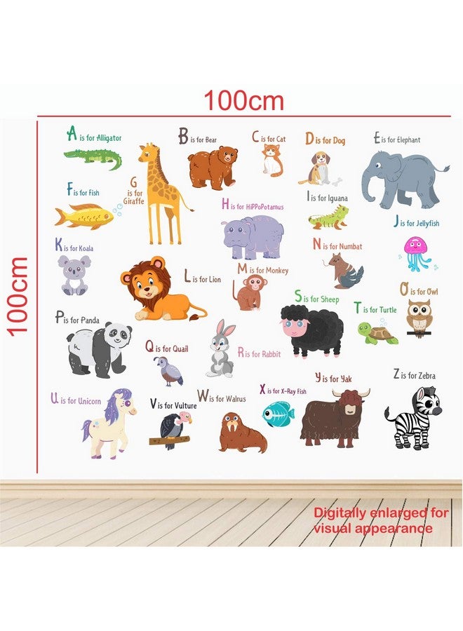 StickMe 'Animal Alphabets N Baby - Kids - Learning Education Nursery Pre School Kinder Garden Wall Reusable Self-Adhesive Sticker ' -Sm405 (Multi Colour, Vinyl - 100Cm X 100 Cm) - Image 3