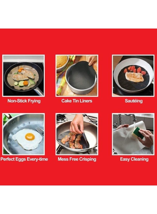 klarako 10pcs Non?Stick Mat Reuseable Pan Fry Barbecue Liner Sheet Cooking Oil Pad for Kitchen - Image 3
