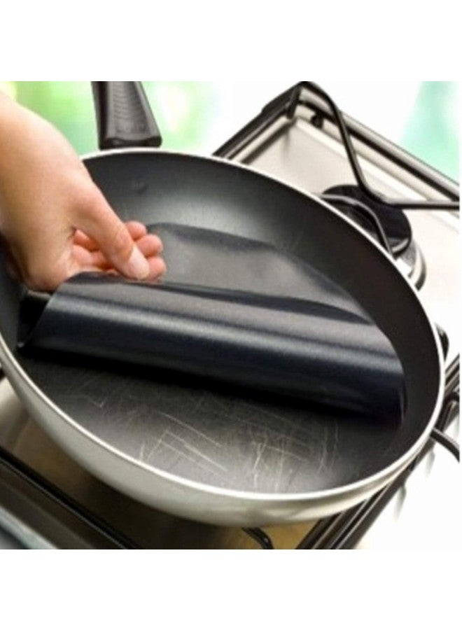 klarako 10pcs Non?Stick Mat Reuseable Pan Fry Barbecue Liner Sheet Cooking Oil Pad for Kitchen - Image 4