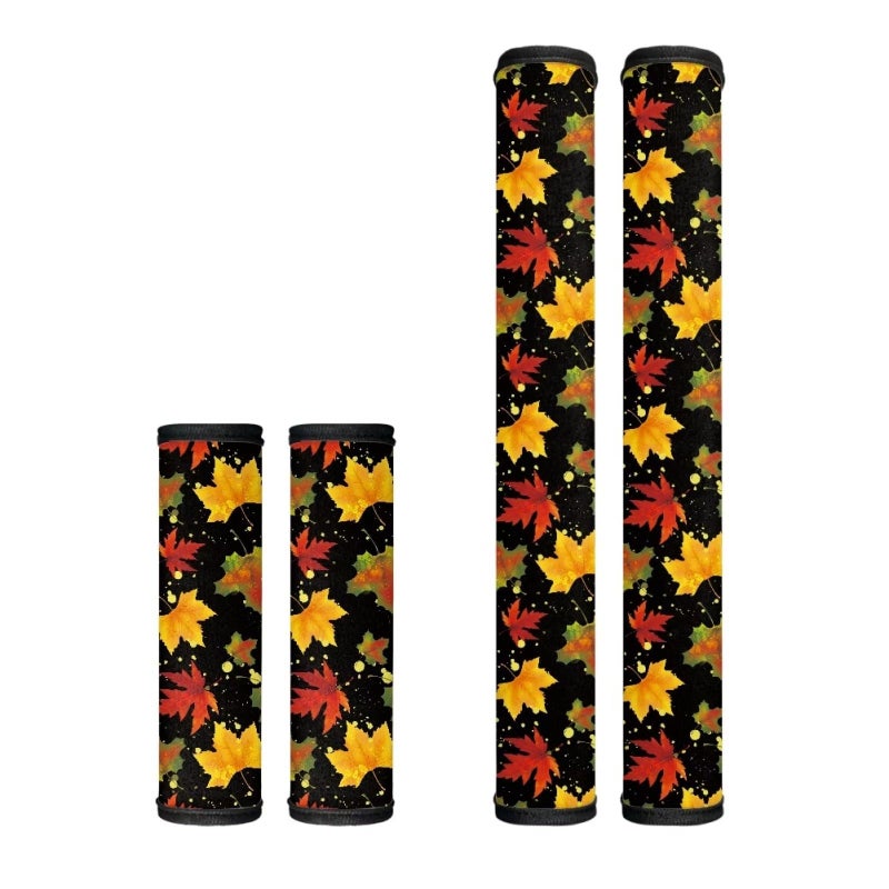 Mintulipy Refrigerator Door Handle Covers Set of 4 Washable Cloth Decor Thanksgiving Maple Leaf Kitchen Appliance Handle Covers Keep Your Fridge Microwave Oven Stove or Dishwasher Clean