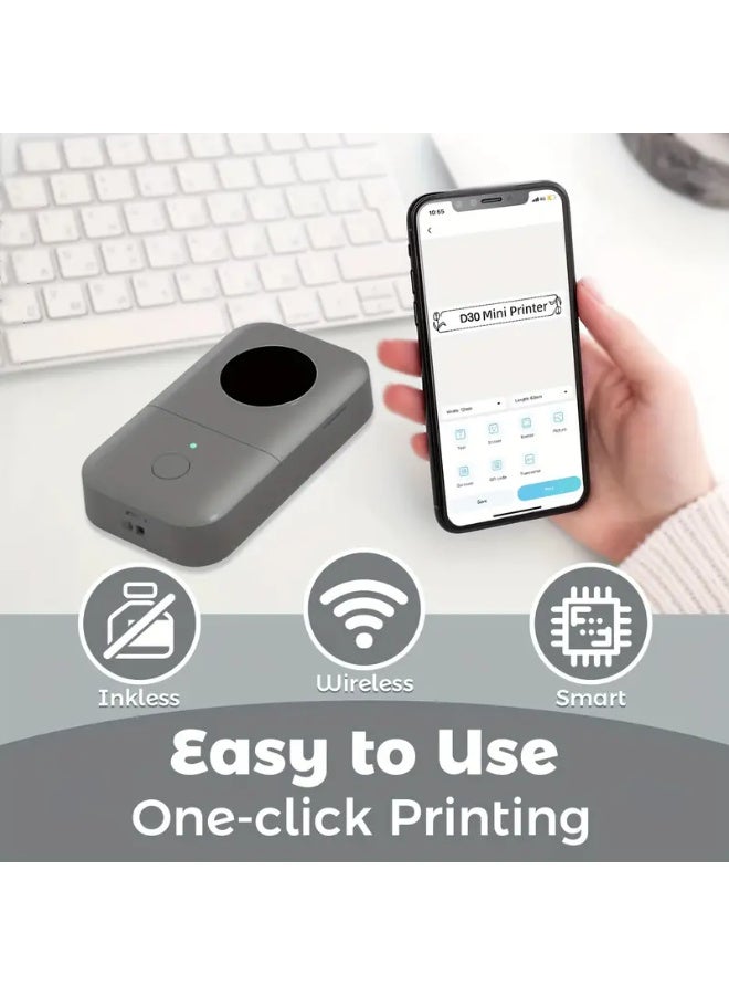 phomemo Wireless Wireless Smart Label Printer, - Portable Thermal Printer with App Compatibility, Compact & Lightweight Design, Rechargeable Direct Thermal Label Maker for Home Office, Smartphones, Tablets, Smart Home Devices, Compatible with / (, No Required) - Ideal for Shipping, Inventory, Receipts, Labels - Image 4