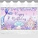Avezano Mermaid Birthday Banner Mermaid Birthday Backdrop Under The Sea Backdrop for Girls Party Decorations Princess Castle Scales Photo Booth Props 6 x 36 ft - Image 3