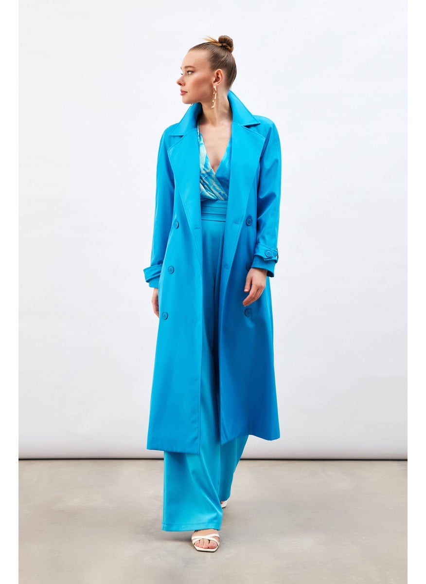 Belted Long Trench Coat - Blue - pzsku/ZCCCA570C05077A63173FZ/45/_/1740639455/334c10f4-1978-494a-adf9-d21a32928826