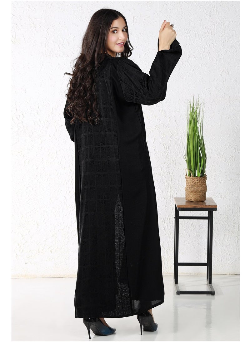 Black abaya with checkered fabric - pzsku/ZCCCA6ECC7DB5CA7C06A9Z/45/_/1707896654/f3e7638c-7c97-4a5b-8fda-bbff19fce3ed