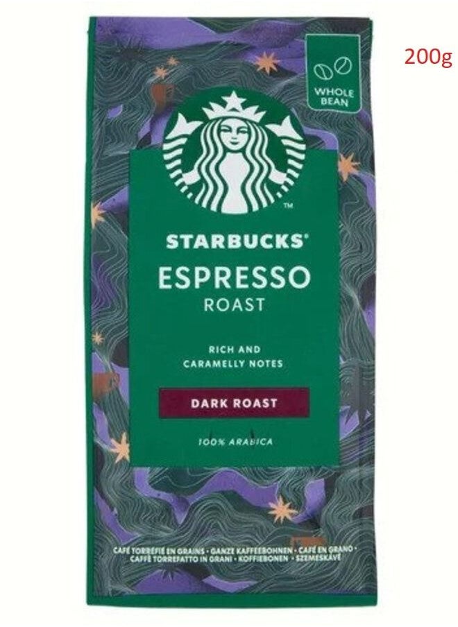 Starbucks - Espresso Dark Roast Coffee Whole Beans 200g - Image 1