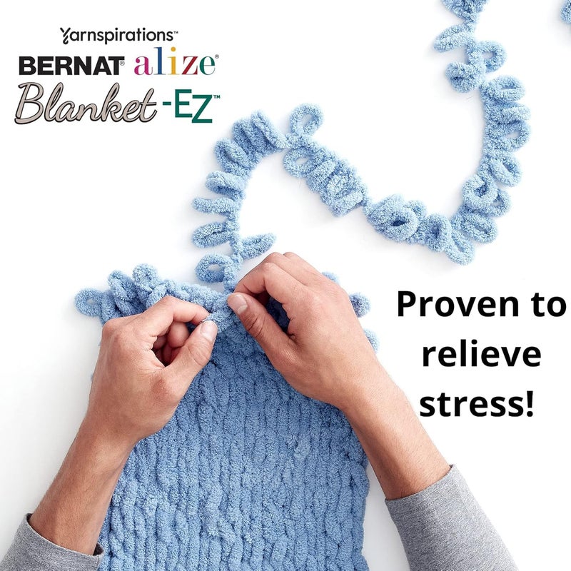 Bernat Alize Blanket Hedge Green Yarn - 2 Pack of 180g/6.4 oz - 100% Polyester - #7 Jumbo - 18 Yards - Chunky Yarn for Hand Knitting/Crochet - Image 3