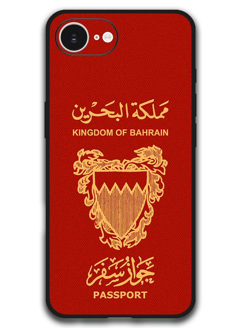 ثيودور حافظة متوافقة مع هاتف Apple iPhone 16e مقاس 6.1 بوصة، غطاء حماية مضاد للصدمات - جواز سفر البحرين - Image 1