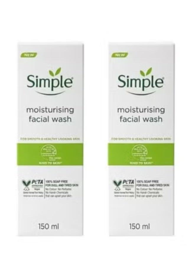 2pcs Simple Moisturising Facial Wash 150 Ml
