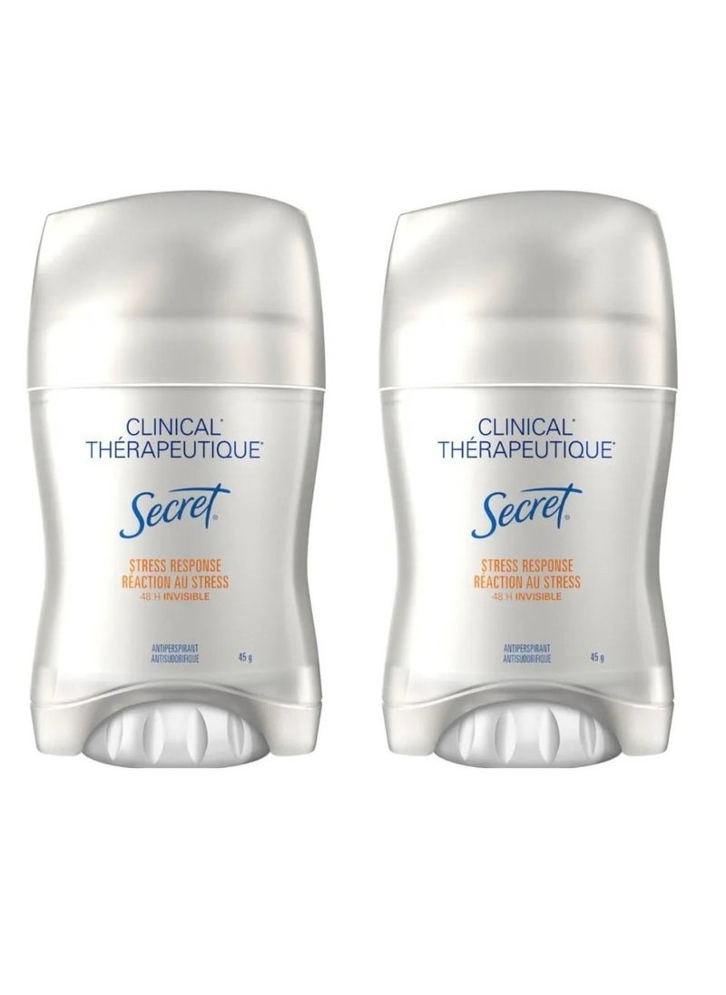 Set Of Two Pieces SECRET CLINICAL ANTIPERSPIRANT - STRESS RESPONSE 2X45GR - pzsku/ZCCCA92308FC070FDD73AZ/45/_/1713182722/f084a620-ab2e-4de0-8cc5-9de9f14c544e