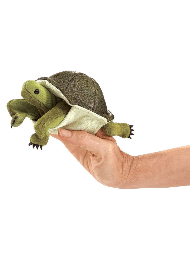 Folkmanis Folkmanis Mini Turtle Finger Puppet, Green, 1 EA  - Image 1