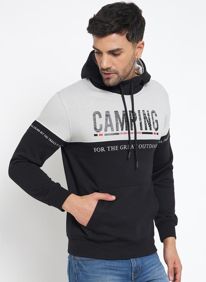 DUKE Color Block Camping Print Hoodie by Styli  - Image 1