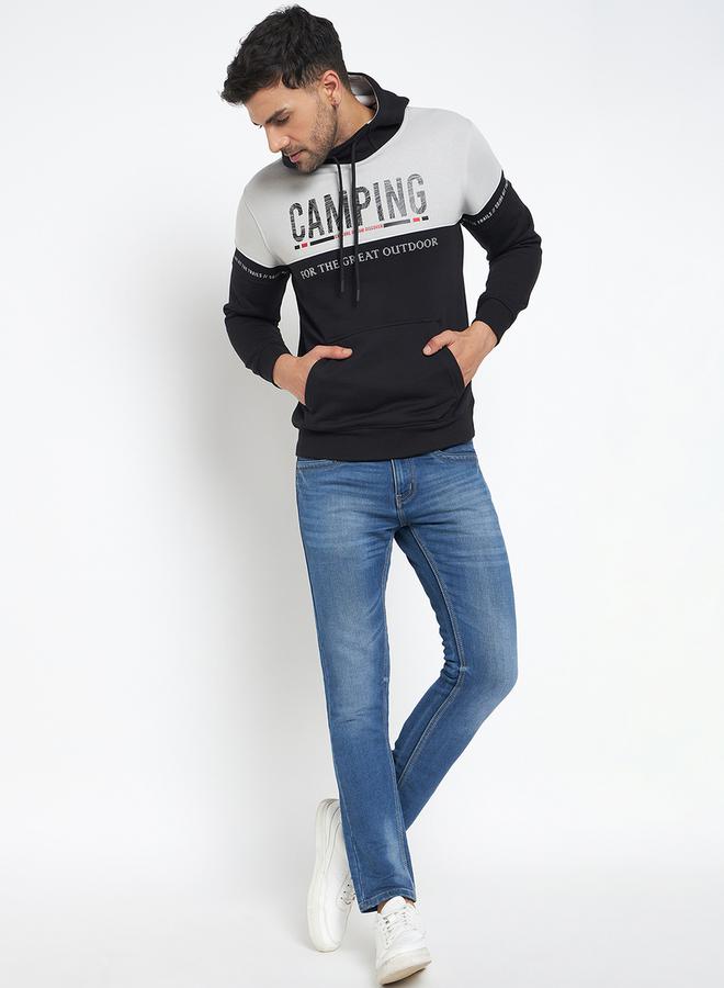 DUKE Color Block Camping Print Hoodie by Styli  - Image 4