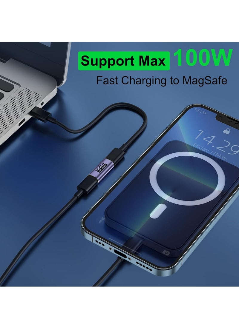 Generic - 4 Pack USB C Female to Female Adapter, USB C Coupler with 40 Gbps PD 100W 8K 60hz Video Compatible for Thunderbolt 4/3, MacBook Pro/Air, USB-C HUB and More Type C Devices - Image 1