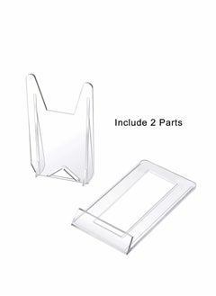 KASTWAVE Acrylic Bracket Stands, 10 Pcs Plastic Display Holders Picture Plate Holders Clear Mini Easels Stands to Display Pictures or for Home Office Supplies Festival Party Decoration  - Image 3