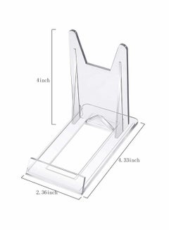 KASTWAVE Acrylic Bracket Stands, 10 Pcs Plastic Display Holders Picture Plate Holders Clear Mini Easels Stands to Display Pictures or for Home Office Supplies Festival Party Decoration  - Image 2