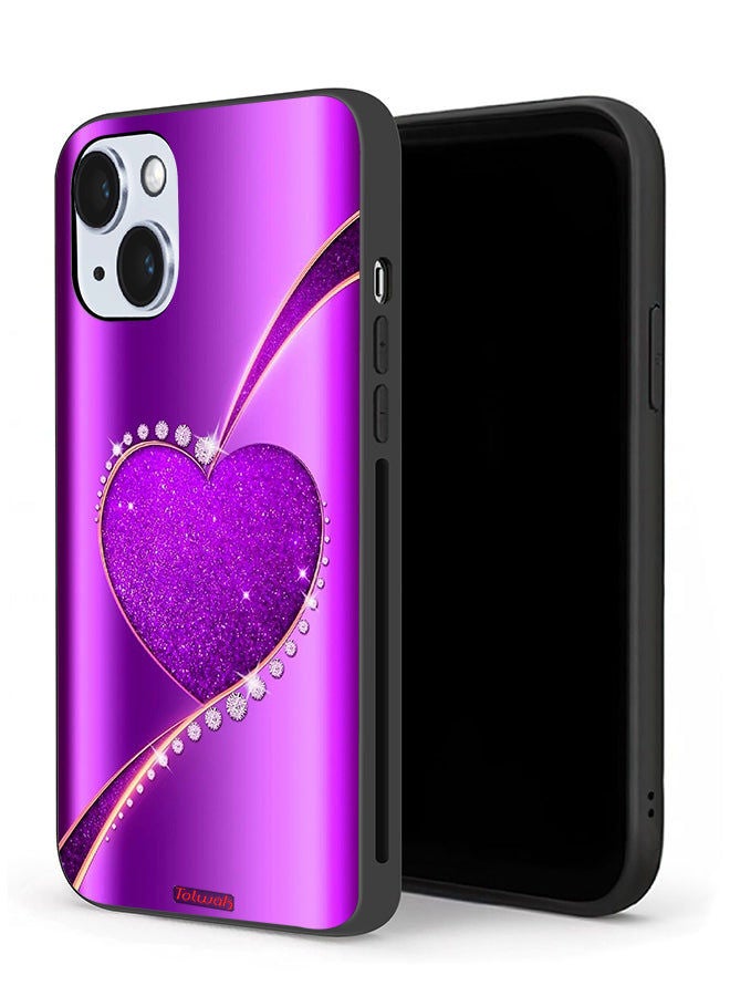 Tolwak حافظة حماية آبل آيفون 14 بلس بقلب لامع - Image 1