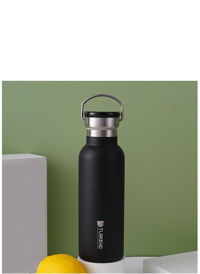 TYCOM Thermal isulated Water Bottle 500 ML Stainless Steel Double Wall Vacuum insulated Water Bottles for Hot Cold Water Gym Bottle Flask Bottle With LED Dark Black.  - Image 2