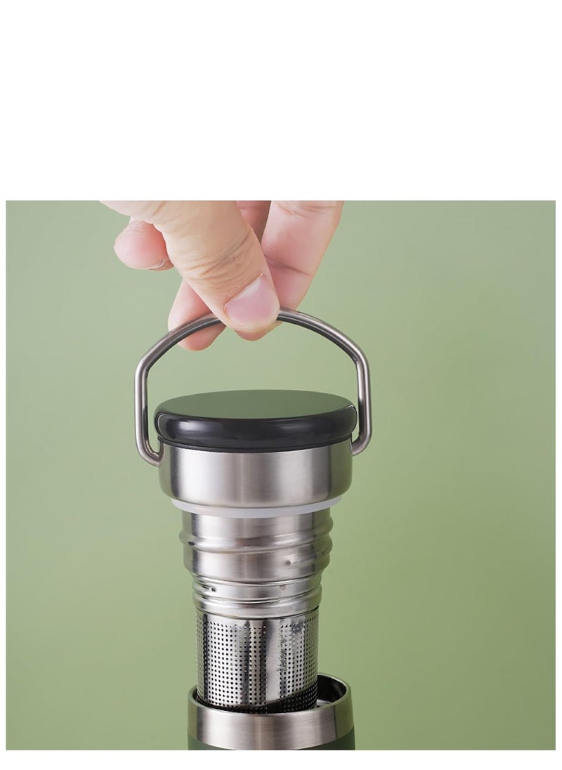 TYCOM Thermal isulated Water Bottle 500 ML Stainless Steel Double Wall Vacuum insulated Water Bottles for Hot Cold Water Gym Bottle Flask Bottle With LED Dark Black.  - Image 5