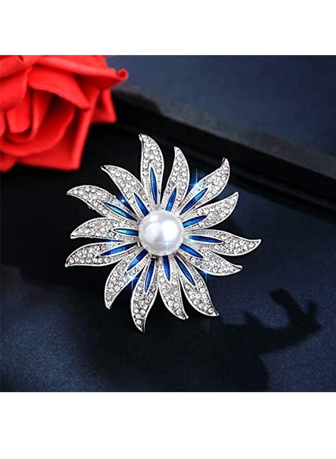 MXN 2 Pcs Flower Brooch for Women, Fashion & Elegant Brooch Pin, Dress Decoration Corsage Accessory, Bridal Brooches Great Gift for Ladies - Image 3