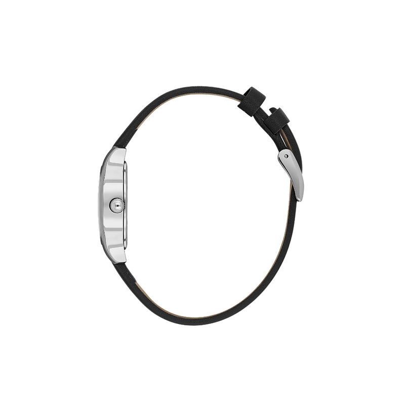 دانيل كلاين ساعة نسائية من الجلد | علبة من سبيكة فضية | تناظري | قرص فضي لامع | كوارتز ياباني | فاخر | مقاومة للماء حتى عمق 50 مترًا - Image 2