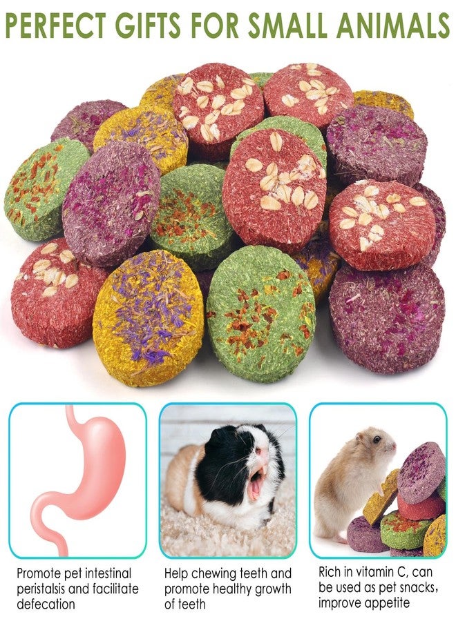ERKOON 24Pcs Bunny Chew Toys, Small Animal Molar Toys Timothy Grass Beet Sweet Potato Pumpkin Cake Treats for Guinea Pig Hamster Bunny Chinchilla Gerbil, 100% Natural Rabbit Chews and Treats - Image 5