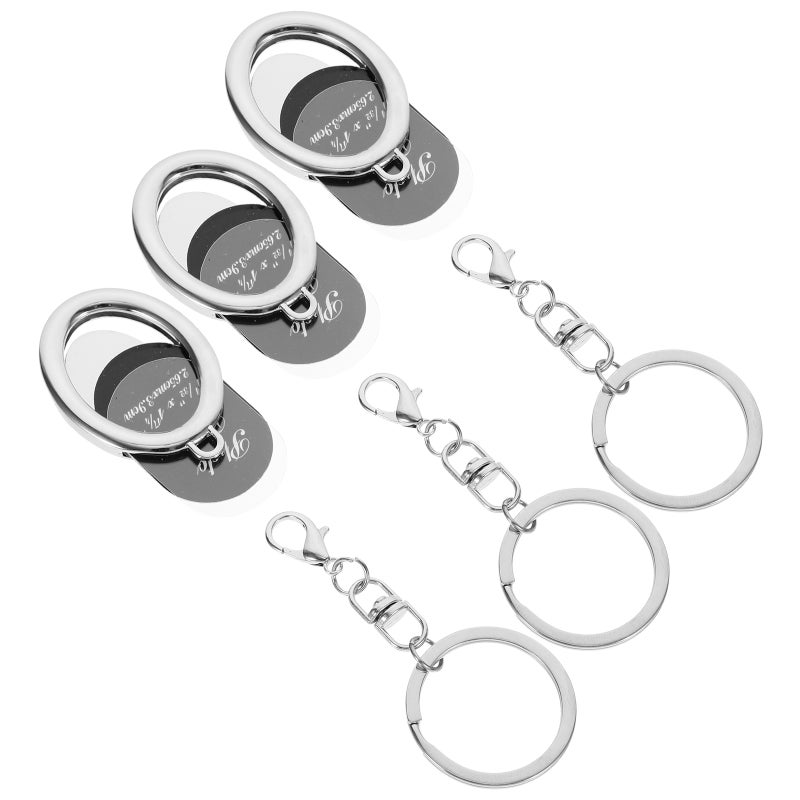 3Pcs Metal Photo Keychains Graduation Photo Frame Keychains Portable Picture Keychains - Image 1