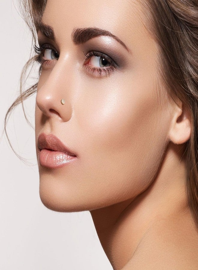 Lantine Threadless Nose Ring g23 Titanium 18g Push in Flat Back Earrings Nose Stud Lip Cartilage Helix Daith Piercing Jewelry 8mm - Image 2