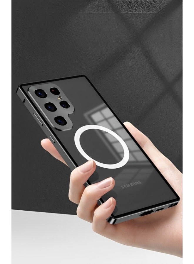 REOCLE Samsung S23 Ultra Case with Yellowing Resistant Protection Magnetic Magsafe Metal Case for Samsung Galaxy S23 S22 S21 Ultra Plus Note 20 Ultra - Image 3