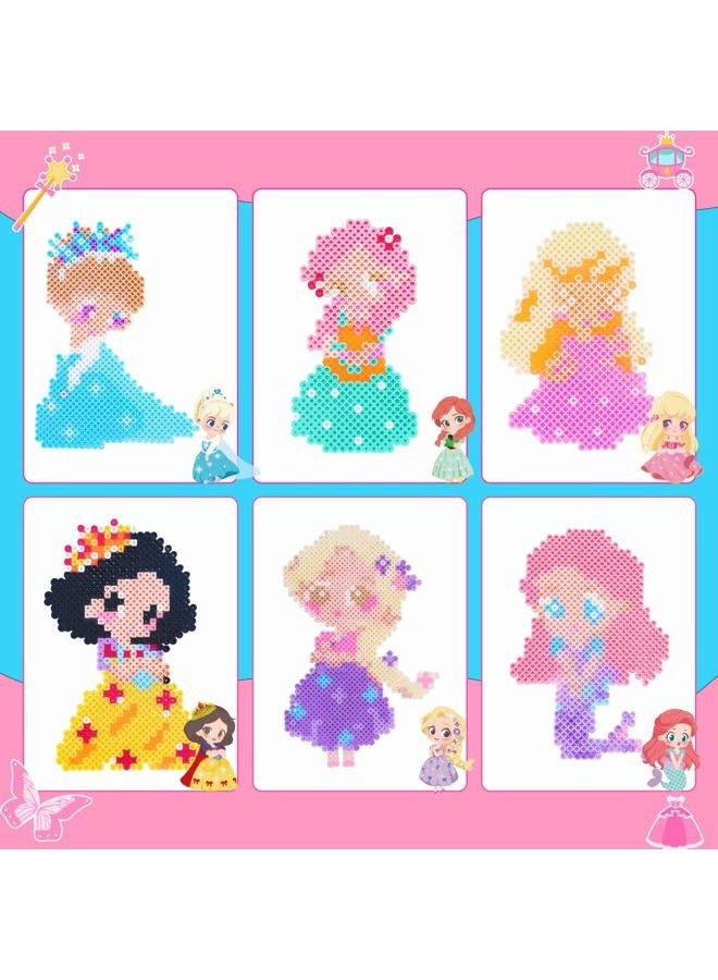 Meland Princess Fuse Beads Craft Kit for Girls, 5mm Beads Set with Pegboards & Accessories, Creative DIY Art Toy for Kids Ages 5-12, Perfect Birthday or Christmas Gift for Little Princesses - Image 3
