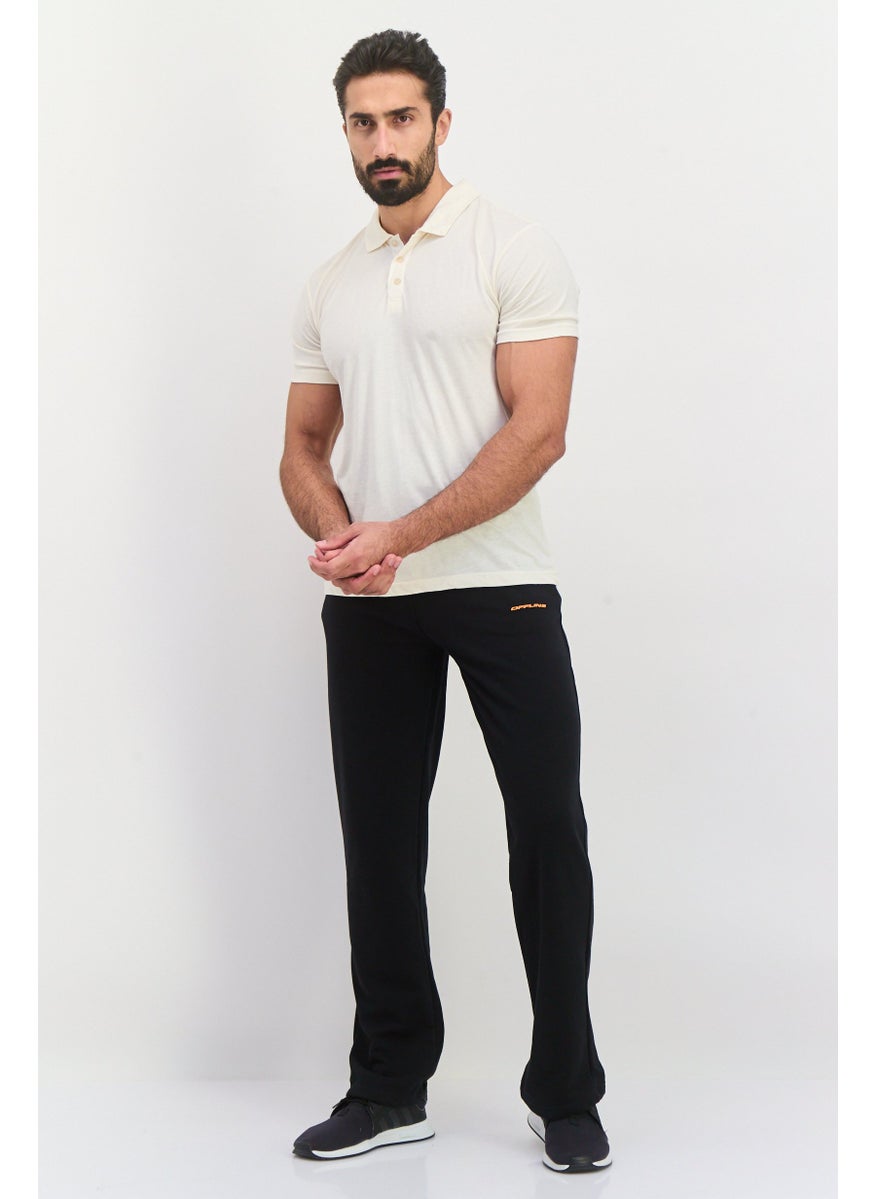 Night Addict Men Brand Logo Jogger Pants, Black  - Image 4
