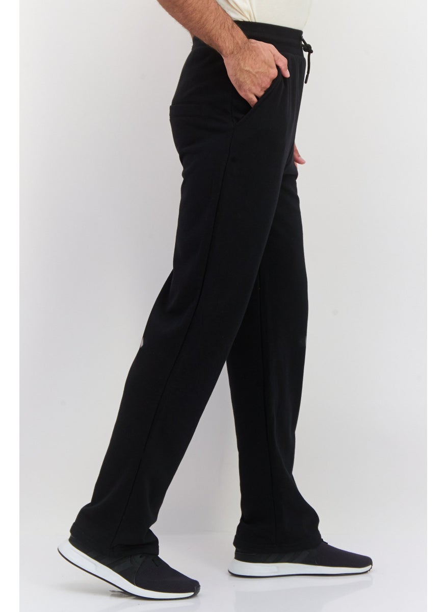 Night Addict Men Brand Logo Jogger Pants, Black  - Image 3