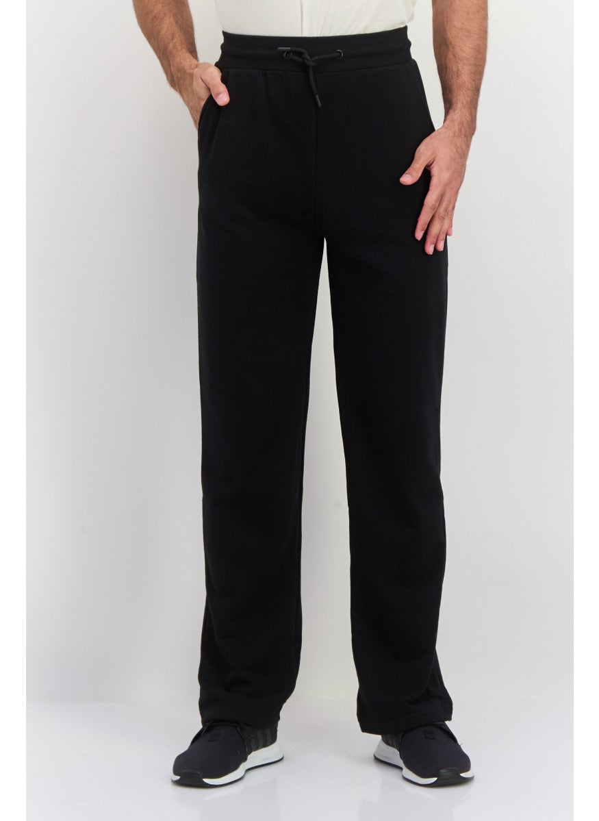 Night Addict Men Brand Logo Jogger Pants, Black  - Image 1
