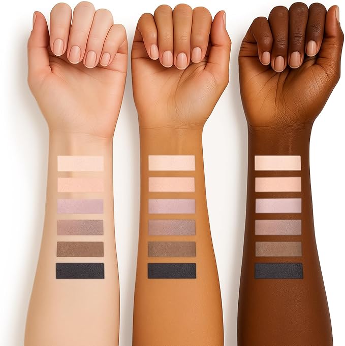 SUSIKEKI 6 Colors Mini Naked Eyeshadow Makeup Palette Neutral Nude Smoky Eye Shadow Taupe Brown Matte Make Up Pallet with Mirror Highly Pigmented Long Lasting Waterproof Travel Size Gift Kit 01 - Image 2