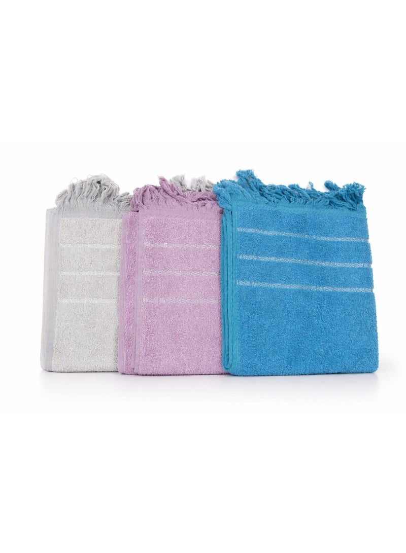 Cotton bath towel set, 3 pieces, 100 x 50 cm