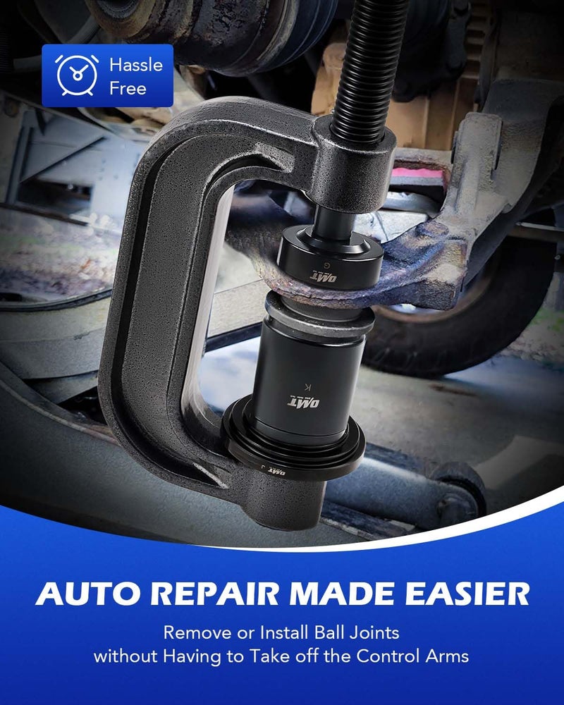 Orion Motor Tech Heavy Duty Ball Joint Press & U Joint Removal Tool Kit with 4wd Adapters, for Most 2WD and 4WD Cars and Light Trucks (BK) - Image 5