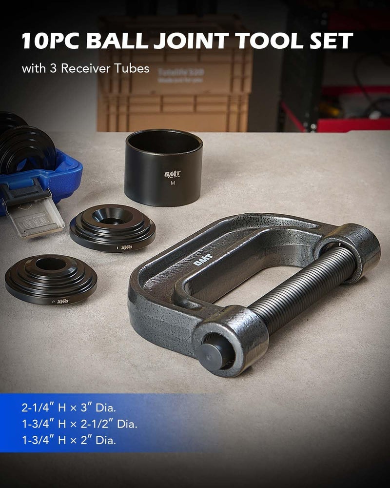 Orion Motor Tech Heavy Duty Ball Joint Press & U Joint Removal Tool Kit with 4wd Adapters, for Most 2WD and 4WD Cars and Light Trucks (BK) - Image 2