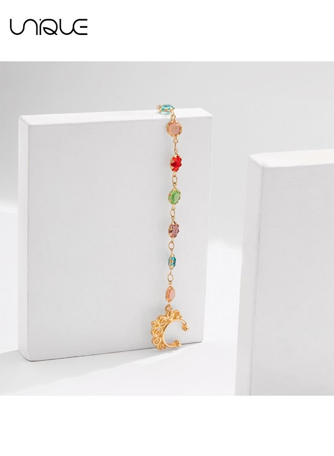 يونيك زخرفة الأنف - زخارف الأنف الملونة المرصعة بالماس - زخرفة الأنف غير المثقبة - بسيطة أنيقة - هدايا - Image 4