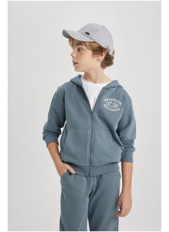 DeFacto Boy Regular Fit Hooded Long Sleeve Knitted Cardigan  - Image 5