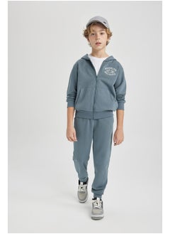 DeFacto Boy Regular Fit Hooded Long Sleeve Knitted Cardigan  - Image 3